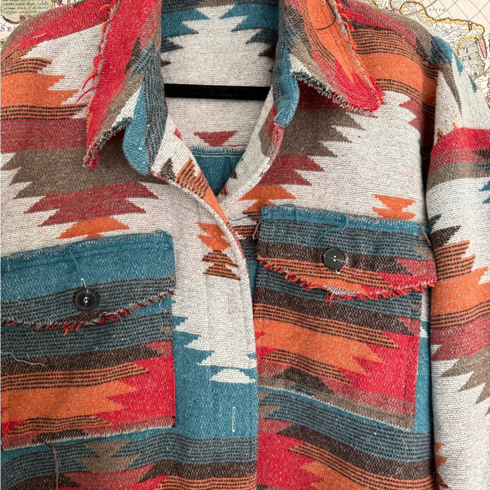 Aztec Print Blanket Coat‎ - Picture 6 of 9